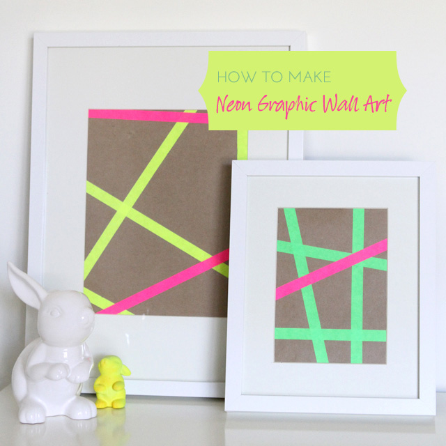 How to Make Neon Graphic Wall Art