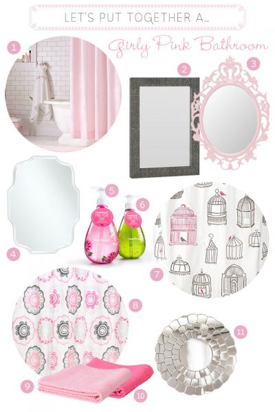Girly Pink Bathroom