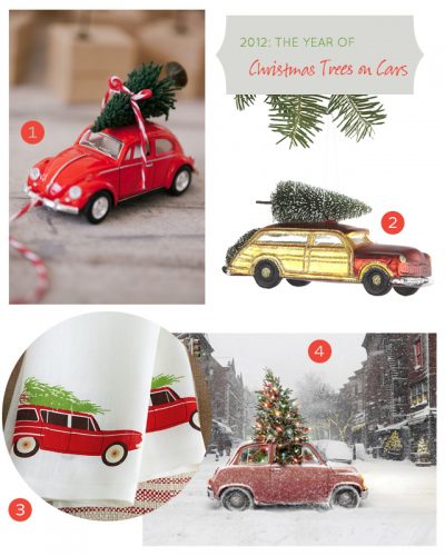 Christmas Trees on the Roofs of Cars