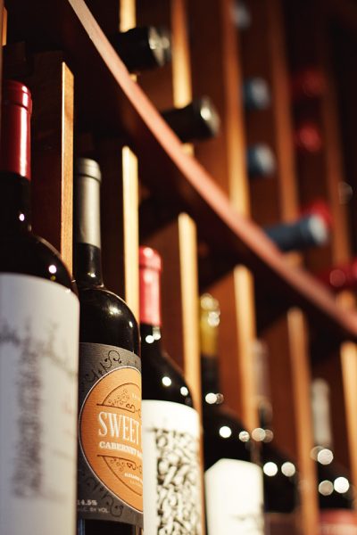 Wine Bottles at the Marion Street Cheese Market in Oak Park, IL