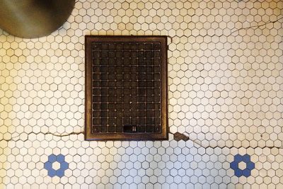 Cracked Bathroom Hex Tile