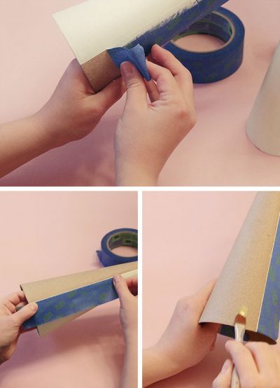 DIY Colorblock Christmas Trees