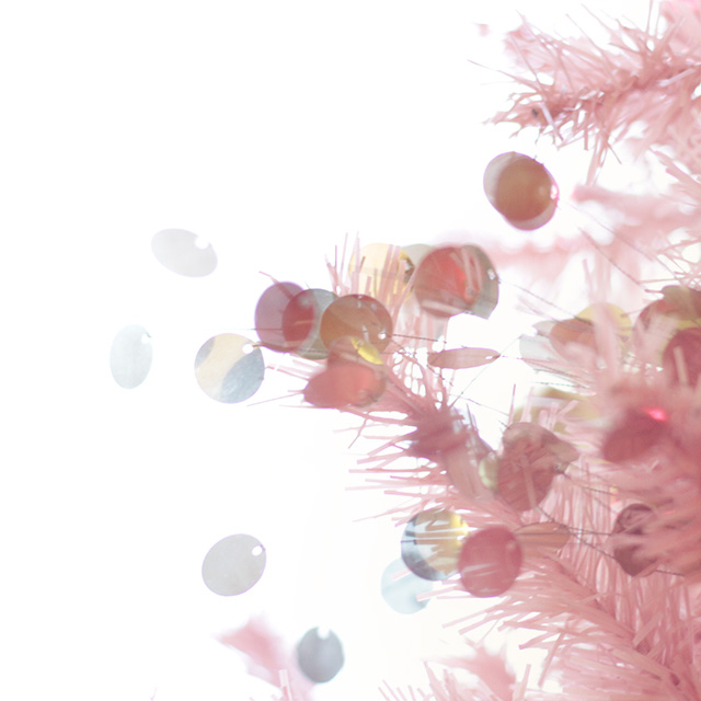 Pink Christmas Tree with Pailettes