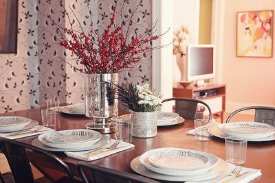 Dining Room, Set for Christmas