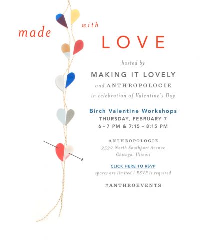 Valentine's Day Craft Night with Making it Lovely