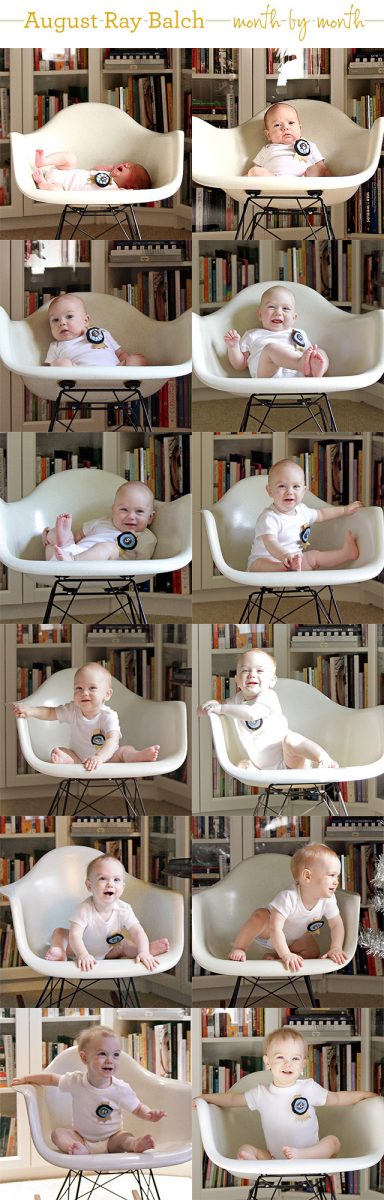 A Year of Monthly Baby Photos