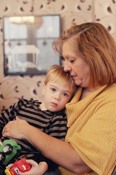 August and Grandma Pat on His Second Birthday