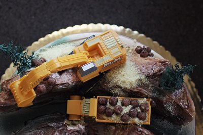 Construction Equipment Birthday Party Cake