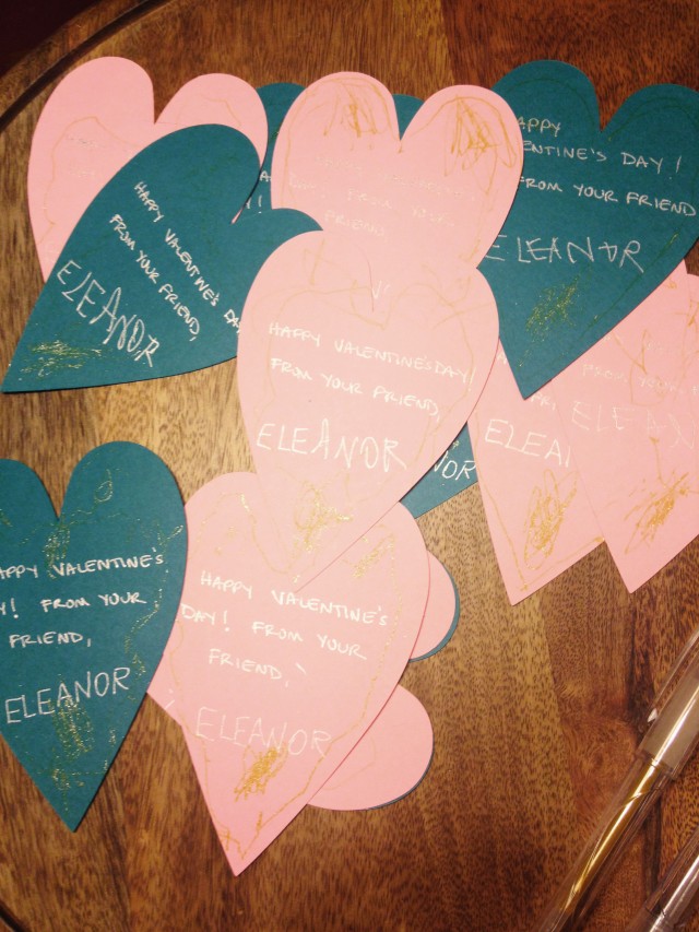 Eleanor's First Valentine's Day Cards