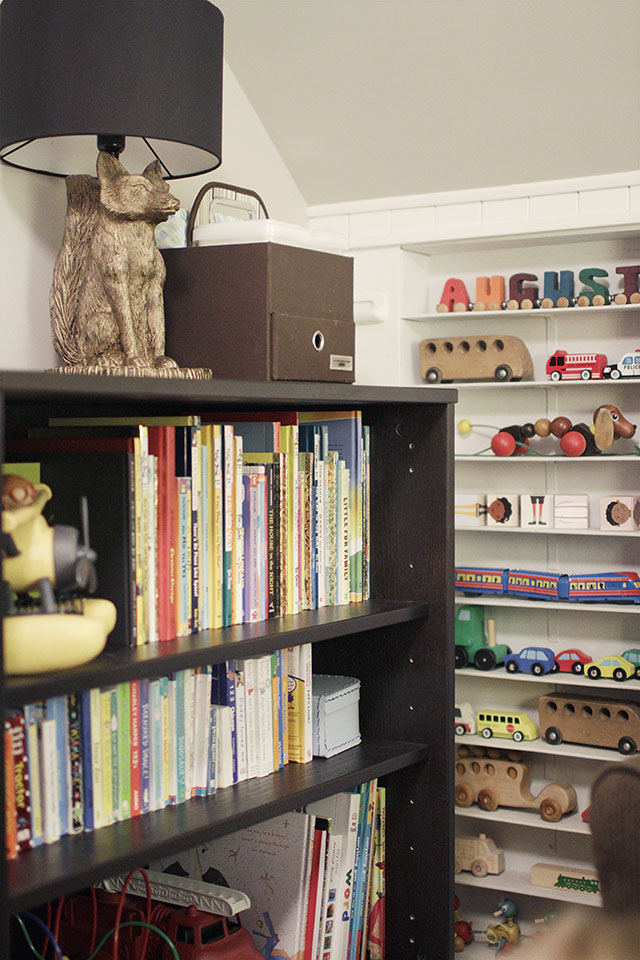 Shelves in August's Room