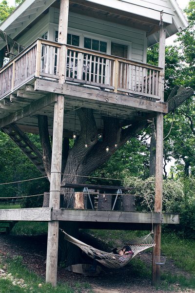Tree House Hammock Lazing
