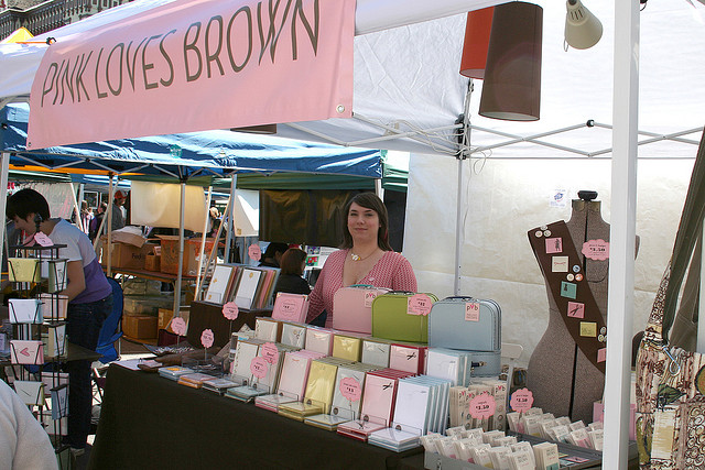 Pink Loves Brown at the Renegade Craft Fair, 2007