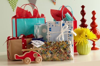 Comic Book Theme Baby Shower Gift Table