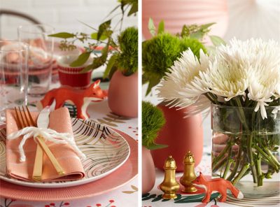 Foxy Baby Shower Table Settings and Decorations