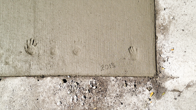 Hand Prints in Fresh Cement