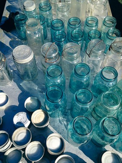 Blue Mason Jars