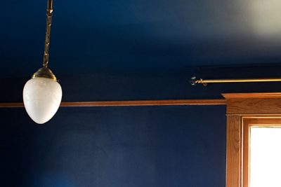 Dark Blue Walls and Ceiling