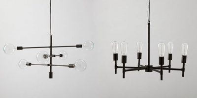 West Elm Industrial and Mobile Chandeliers