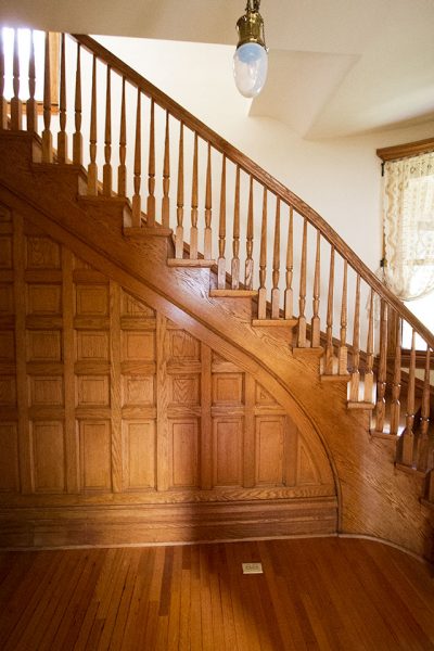 Victorian Wood Paneled Entryway