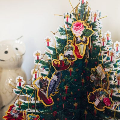 Victorian Paper Christmas Advent Tree