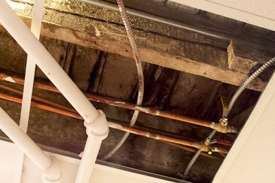 Burst Copper Pipes in the Ceiling