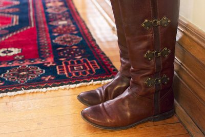 Frye Boots in the Entryway #makingitlovely
