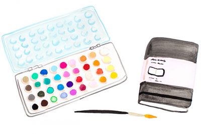 Watercolor Palette and Sketchbook, Making it Lovely