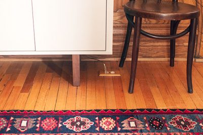 Wooden Outlet Cover on the Floor #makingitlovely