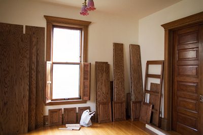 Oak for Built-in Bookshelves