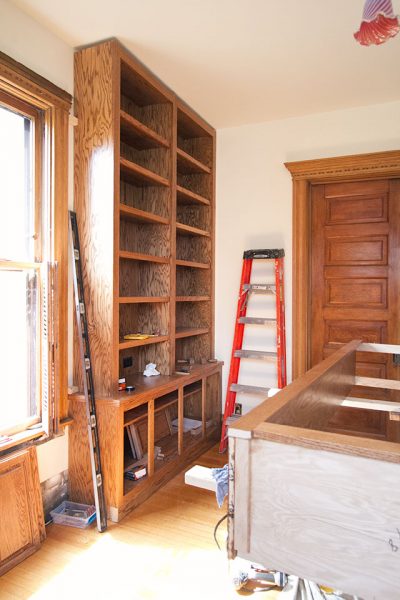 Built-in Bookshelves in Progress