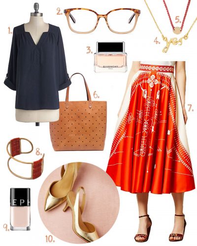 Red/Orange Midi Skirt #makingitlovely