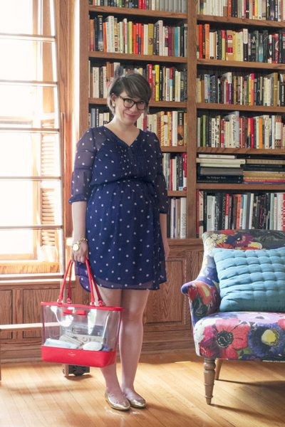 Polka Dot Dress, Kate Spade Bag