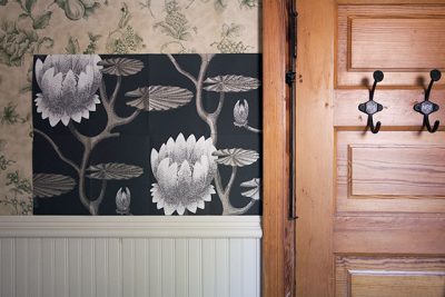 Cole & Son Summer Lily Wallpaper in the Bathroom| Making it Lovely