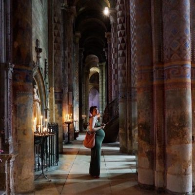 Nicole Balch, in a Cathedral in Poitiers, France