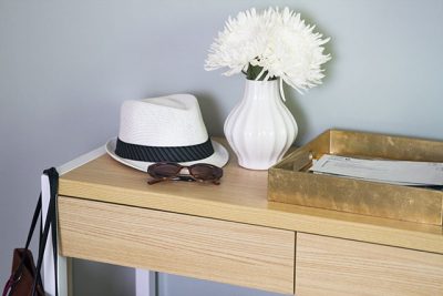 Desk as an Entry Console, Making it Lovely