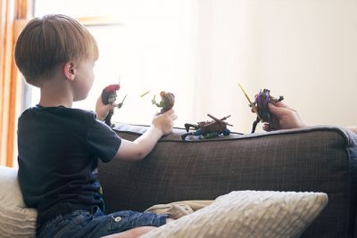 Playing with Teenage Mutant Ninja Turtles