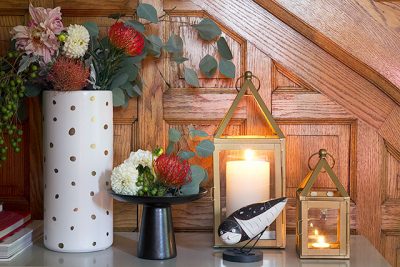 Fall Flowers and Candles