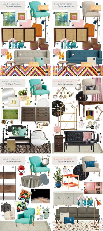 Making it Yours 12: Lincoln and Dhurrie Armchairs #makingitlovely