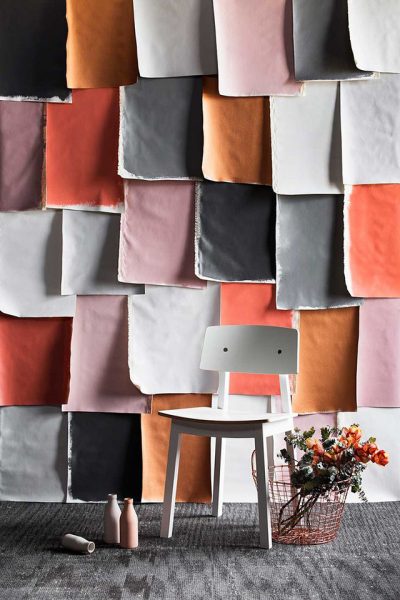 Blush, Carmel, Charcoal, and Persimmon