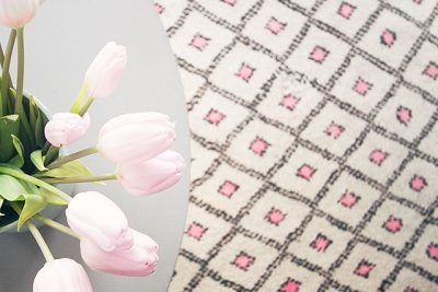 Pink Tulips and a Moroccan Rug