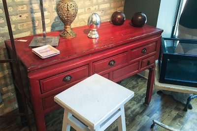 Red Console with Drawers