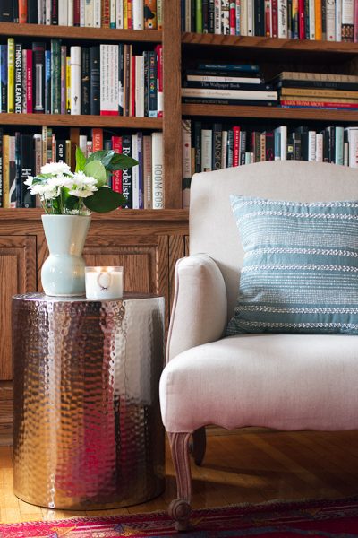 Silver Drum Side Table