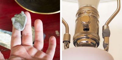 Sugru for Fixing a Crooked Lampshade