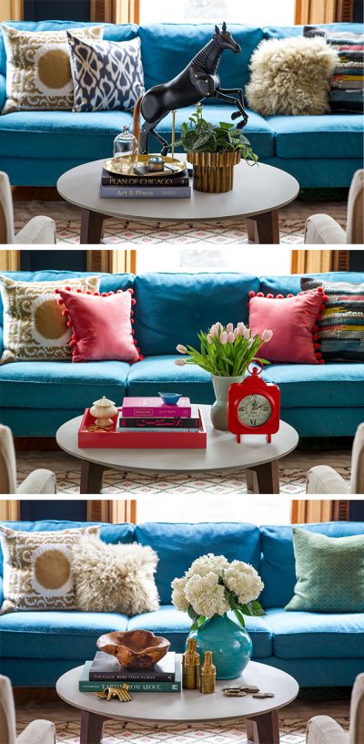 One Coffee Table, Styled Three Ways