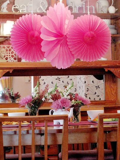 Paper Fans for Eleanor's First Birthday Party