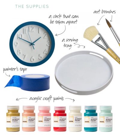DIY Abstract Art Clock & Tray| Coffee-Mate & Making it Lovely #InspiredStart