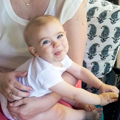 Calvin sticks his tongue out!