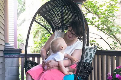 Nicole and Calvin Balch on their front porch| Making it Lovely