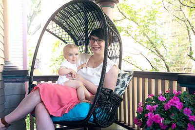Nicole and Calvin Balch on their front porch| Making it Lovely