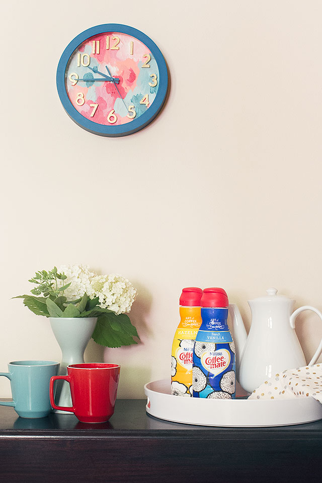 DIY Abstract Art Clock and Serving Tray